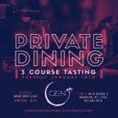 Private Dining – 3 Course Tasting